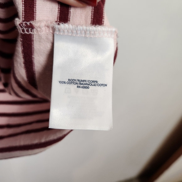 Lands End Women's Long Sleeve Heavyweight Jersey Lace Front Top Red Pink size 1X - Picture 6 of 9